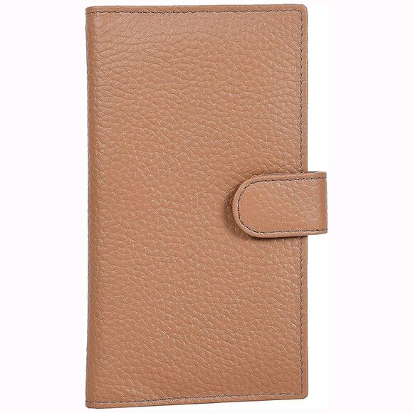 Checkbook Cover Slim Minimalist For Men Taupe - Picture 1 of 6